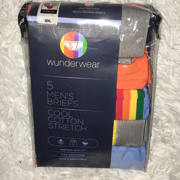 XXL Wunderwear 5Pack Men’s Briefs Soft Multicolor - Picture 9 of 9